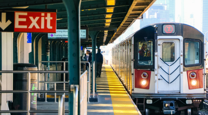 The Metro North train.