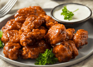 A plate full of wings.