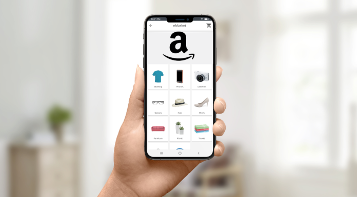 Shopping on Amazon on your phone.