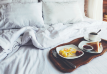 B&B Bound: 5 Romantic Inns Close to Fairfield County A bed with breakfast on a tray.