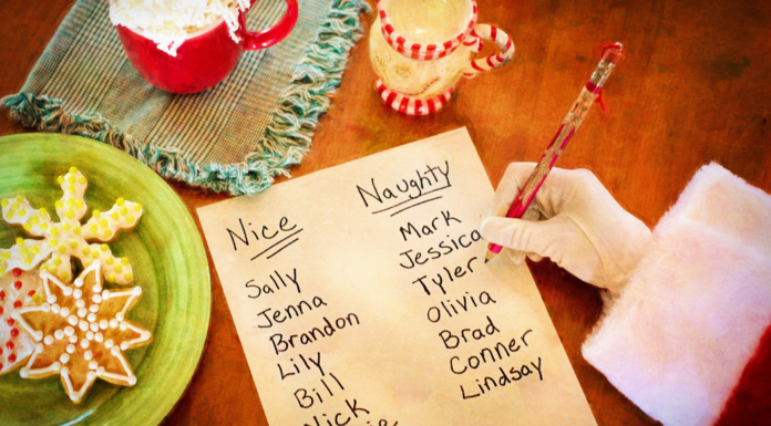 Santa's nice and naughty list.