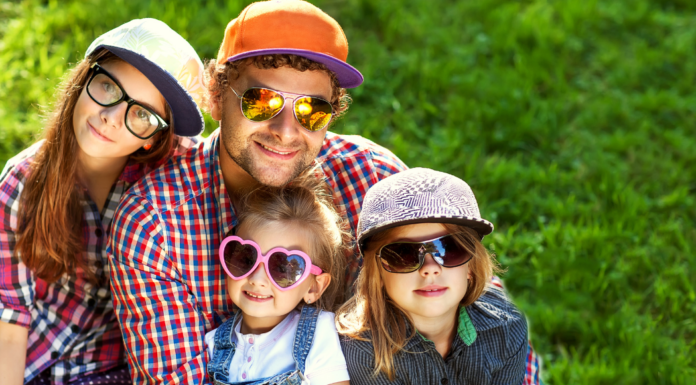 Dad with three daughters.