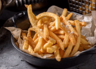 A plate of truffle fries.