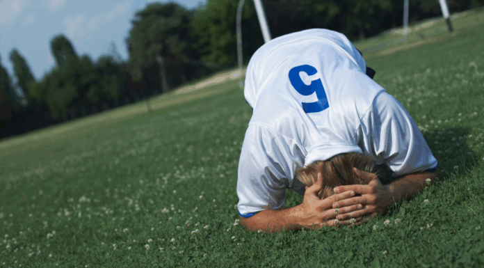 A upset athlete.