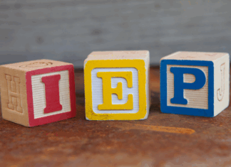 IEP written out in blocks.