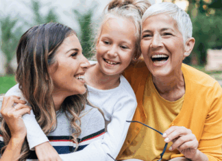 Three generations of women.