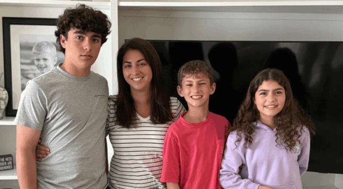 Michelle and her children.