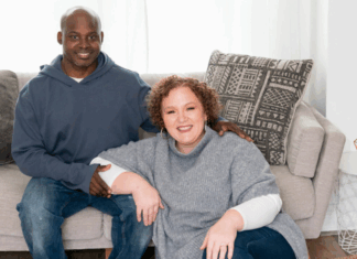 A mixed race couple.