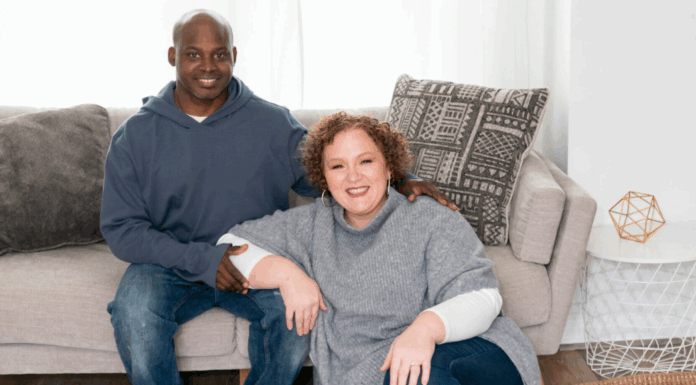 A mixed race couple.