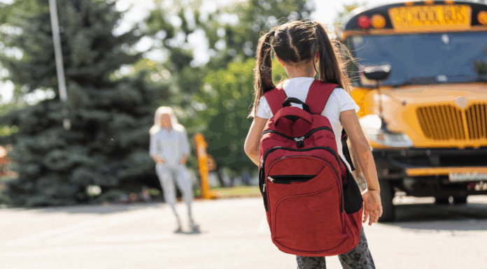 Waiting for the bus to go back to school.