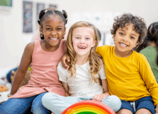 Inclusive kids in a classroom.