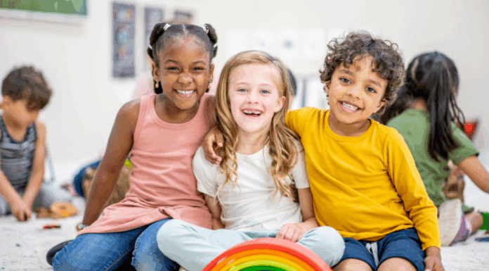 Inclusive kids in a classroom.