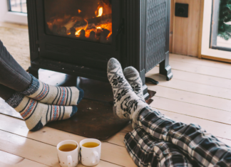 Can We Stop Pretending January Is the Time to Get It All Together Resting by the fireplace.