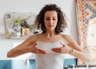 Embrace Self-Love A woman practicing self-love.