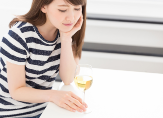 A woman surviving Dry January.