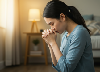 Choosing Faith A woman praying.