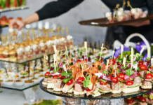 Catering spread.