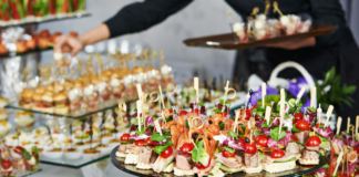Catering spread.