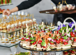Catering spread.