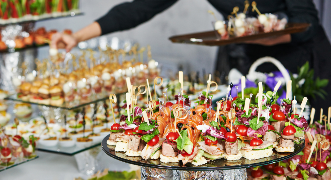 Catering spread.