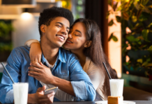 Teens on a date.