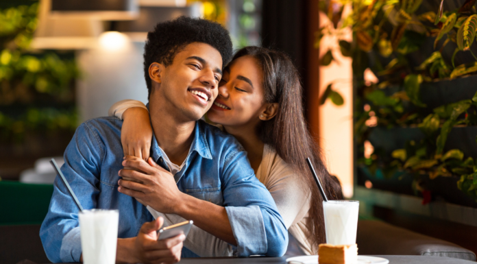 Teens on a date.